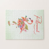 Die Pensionierung steht dir gut! Tropical Flamingo Puzzle (Horizontal)