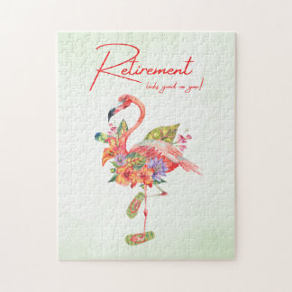 Die Pensionierung steht dir gut! Tropical Flamingo Puzzle