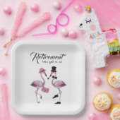 Die Pensionierung steht uns gut! Chic Classy Flami Pappteller (Party)