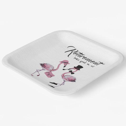 Die Pensionierung steht uns gut! Chic Classy Flami Pappteller (Gewinkelt)