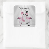 Die Pensionierung steht uns gut! Chic Classy Flami Quadratischer Aufkleber (Tasche)