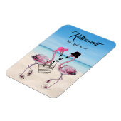 Die Pensionierung steht uns gut! Flamingo am Stran Magnet (Linke Seite)