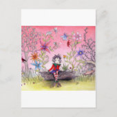 Die pensive Elf Postkarte (Vorderseite)