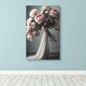 Die Peonies Leinwanddruck (Insitu (Holzboden))