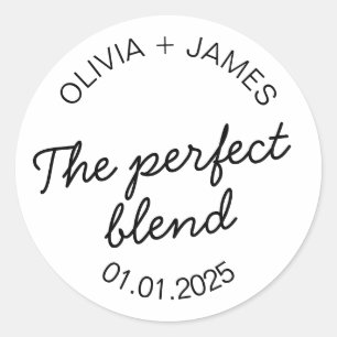 Die Perfect Blend Labels   Rund Weiß Matt Runder Aufkleber