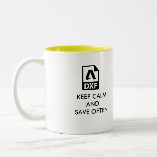 Die perfekte Autocad Designer-Kaffee-Tasse Zweifarbige Tasse (Links)