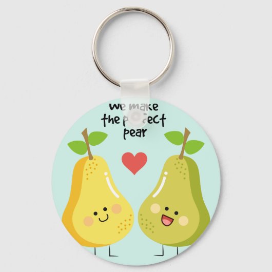 Die perfekte Birne machen wir in unserem sonnigen Schlüsselanhänger (Vorderseite)