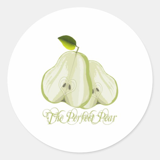 Die perfekte Birne Runder Aufkleber (Vorderseite)