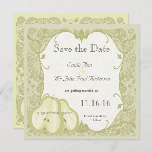 Die perfekte Birne Save the Date (Vorne/Hinten)