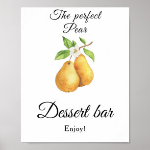 Die perfekte Birnen-Hochzeitsdusche-Dessertbar Poster
