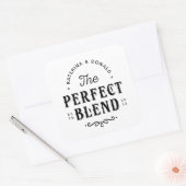 Die perfekte Blend-Gastgeschenk Hochzeit Quadratischer Aufkleber (Umschlag)