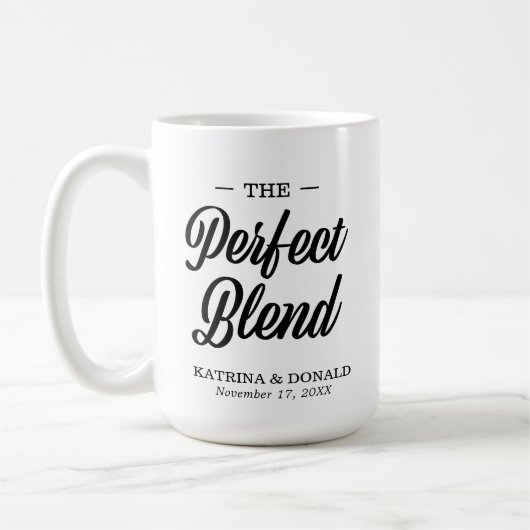 Die perfekte Blend-Kaffee-Hochzeitsgeschenk-Tasse Kaffeetasse (Links)