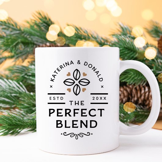 Die perfekte Blend-Kaffee-Hochzeitsgeschenk-Tasse Zweifarbige Tasse