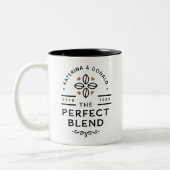 Die perfekte Blend-Kaffee-Hochzeitsgeschenk-Tasse Zweifarbige Tasse (Links)