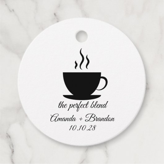 Die perfekte Blend-Kaffeehe Vielen Dank Geschenkanhänger (Vorderseite)