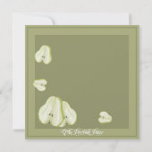 Die perfekte, blühende Birne Save the Date Einladung (Rückseite)