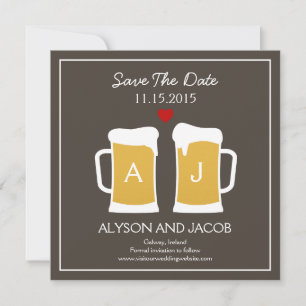Die perfekte Brauerei Save The Date Karte