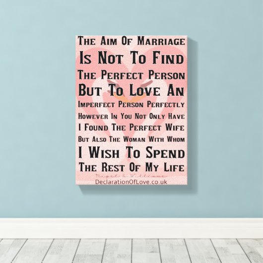 Die perfekte Ehefrau Leinwanddruck (Insitu (Holzboden))