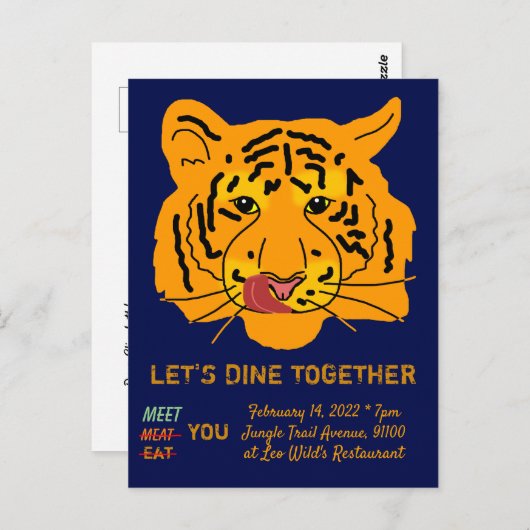 Die perfekte Einladung zum Abendessen Postkarte (Vorne/Hinten)