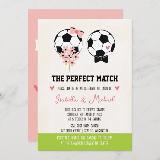 Die perfekte Einladung zum Fußballspiel (Vorne/Hinten)