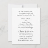 Die perfekte Einladung zum Hochzeitsfeiern am Stra (Rückseite)