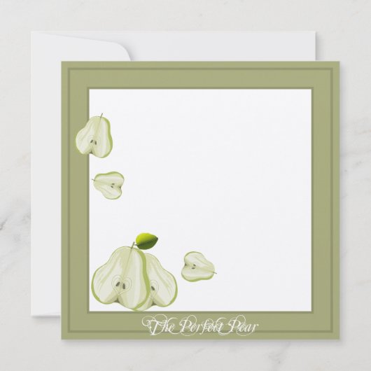 Die perfekte Einladung zur Birnenhochzeit (Rückseite)