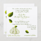 Die perfekte Einladung zur Birnenhochzeit (Vorne/Hinten)