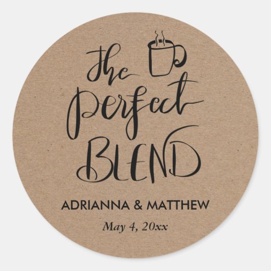 Die perfekte Gastgeschenk Hochzeit für das Kraftpa Runder Aufkleber (Vorderseite)