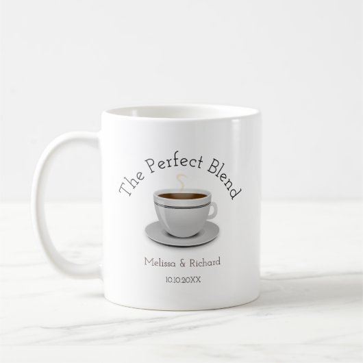 Die perfekte Gastgeschenk Hochzeit für den Kaffee Kaffeetasse (Links)