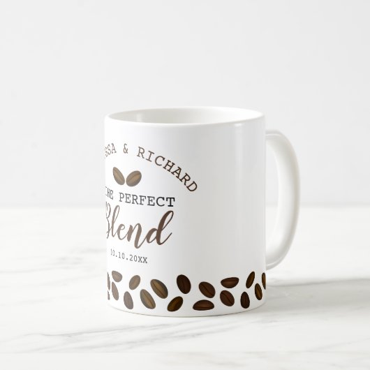Die perfekte Gastgeschenk Hochzeit zum Thema Kaffe Kaffeetasse (VorderseiteRechts)