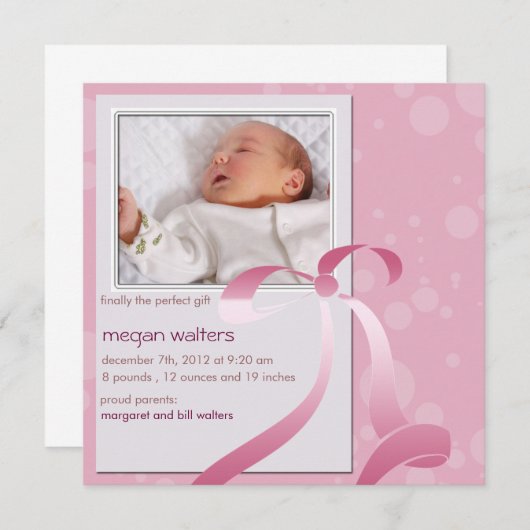 die perfekte Geschenkkarte Ankündigung (Vorne/Hinten)