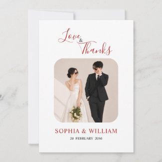 Die perfekte Hochzeit - personalisierte Hochzeit Dankeskarte