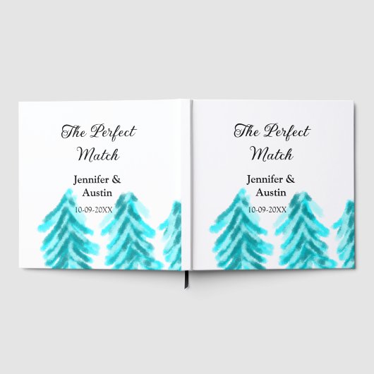 Die perfekte Kombination mit der winterblauen Pini Gästebuch (Voll)