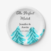 Die perfekte Kombination mit der winterblauen Pini Pappteller (Vorderseite)