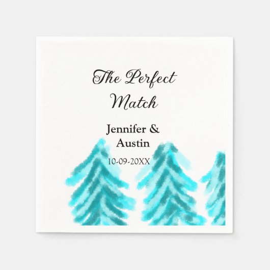 Die perfekte Kombination mit der winterblauen Pini Serviette (Vorderseite)