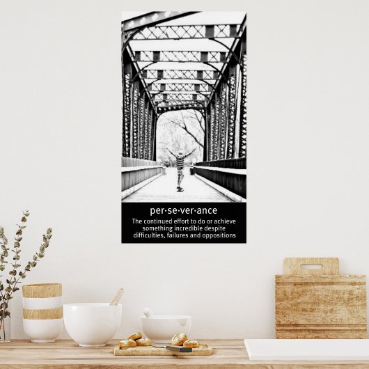 Die perfekte Longboard-Ausdauer Poster (Küche)