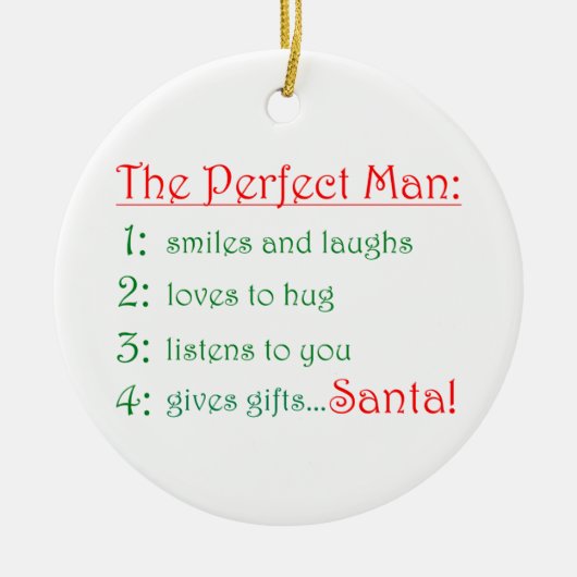 Die perfekte Mann-Kreis Verzierung Keramikornament (Vorne)