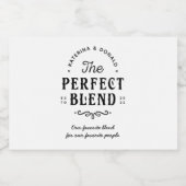 Die perfekte Mischehe Alkoholflaschenetikett (Einzelnes Label)