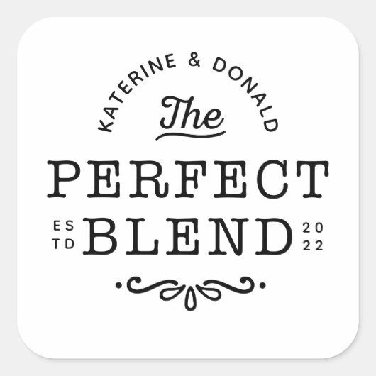 Die perfekte Mischehe Quadratischer Aufkleber (Vorderseite)