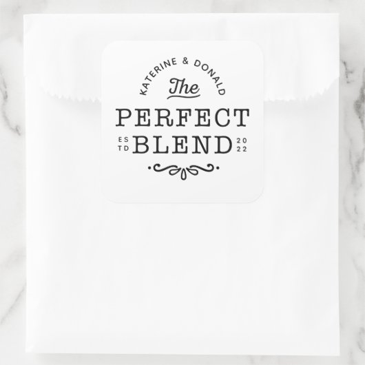 Die perfekte Mischehe Quadratischer Aufkleber (Tasche)