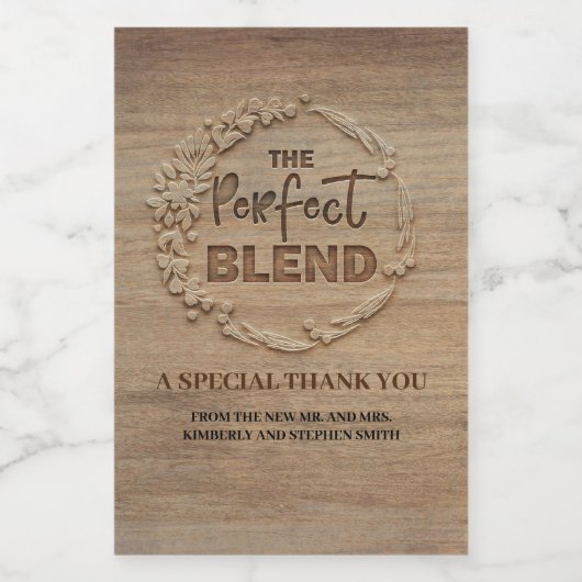 Die perfekte Mischehe Weinetikett (Einzelnes Label)