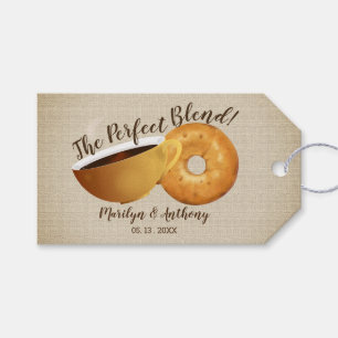 Die perfekte Mischung aus Kaffee und Bagel   Hochz Geschenkanhänger