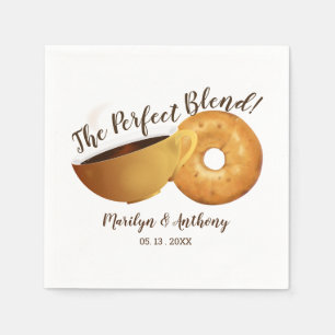 Die perfekte Mischung aus Kaffee und Bagel Hochz Serviette