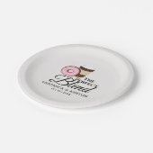 Die perfekte Mischung aus Kaffee und Donut | Hochz Pappteller (Schrägansicht)