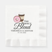 Die perfekte Mischung aus Kaffee und Donut | Hochz Serviette (Vorderseite)