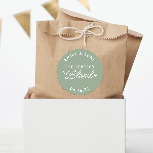 Die perfekte Mischung aus Minimalistischer Kaffee- Runder Aufkleber