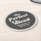 Die perfekte Mischung aus moderner Boho-Hochzeit Runder Pappuntersetzer (Angewinkelt)