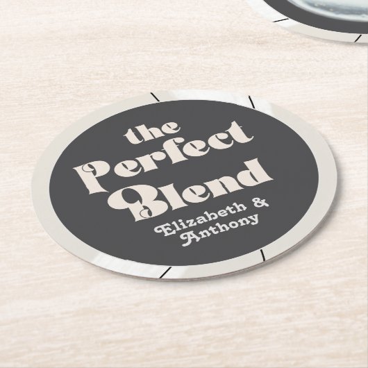 Die perfekte Mischung aus moderner Boho-Hochzeit Runder Pappuntersetzer (Angewinkelt)