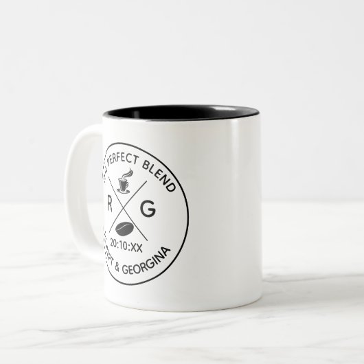 Die perfekte Mischung aus moderner Gastgeschenk Ho Zweifarbige Tasse (Vorderseite Links)