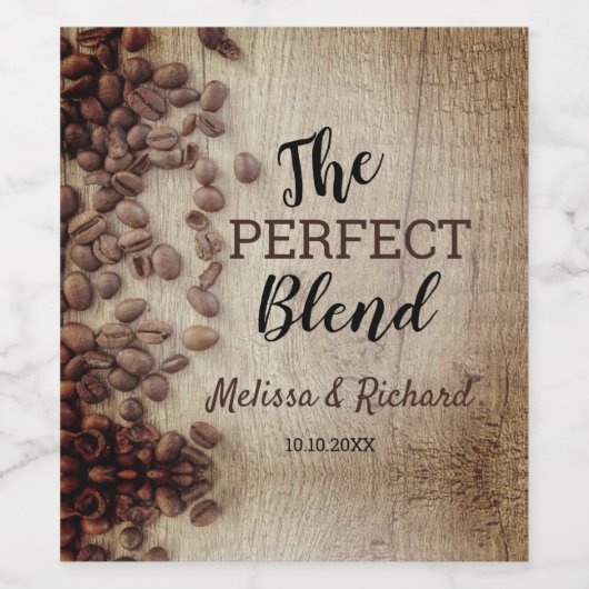 Die perfekte Mischung aus rustikalem Holzcoffee We Weinetikett (Einzelnes Label)